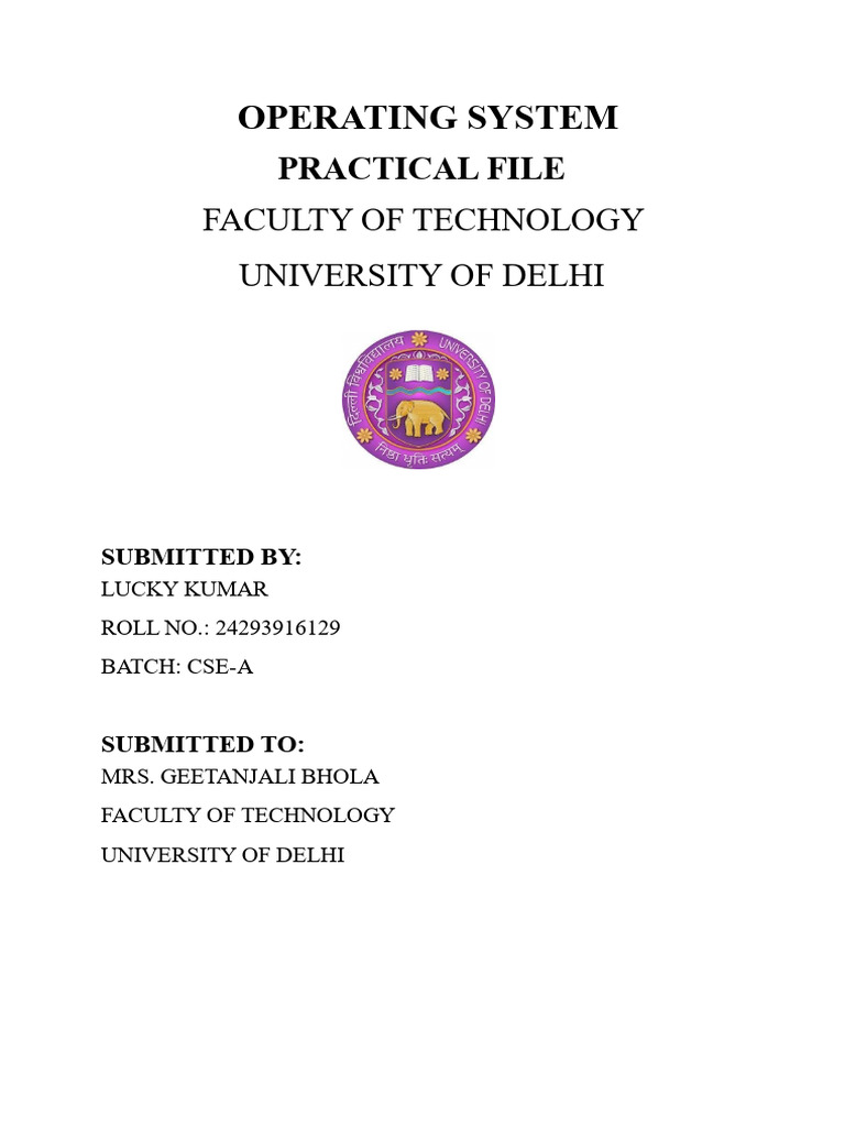 OS_Lab_File_24293916129 (1) | PDF | Operating System | Kernel ...