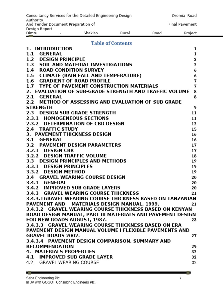 Final Pavement Design Report | PDF | Road | Road Surface