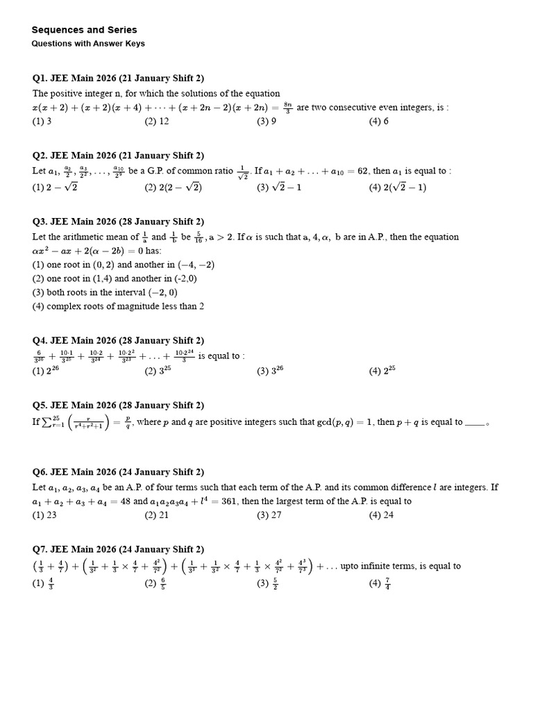 Sequences and Series | PDF | Mathematical Analysis | Mathematical Concepts