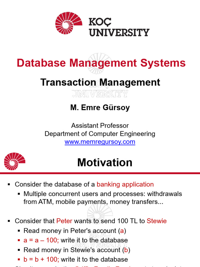 10 Transaction Management | PDF | Database Transaction | Data ...