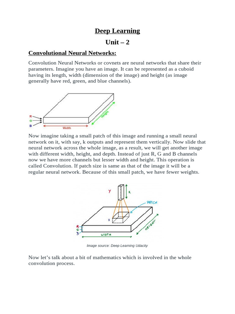 Deep Learning Unit2 | PDF | Deep Learning | Image Segmentation