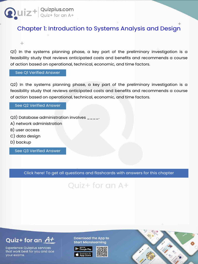 In the Systems Planning Phase a Key Part of the Preliminary ...