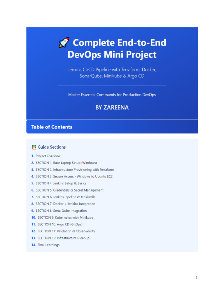 End to End DevOps Project Infrastructure to GitOps 1765897561 | PDF