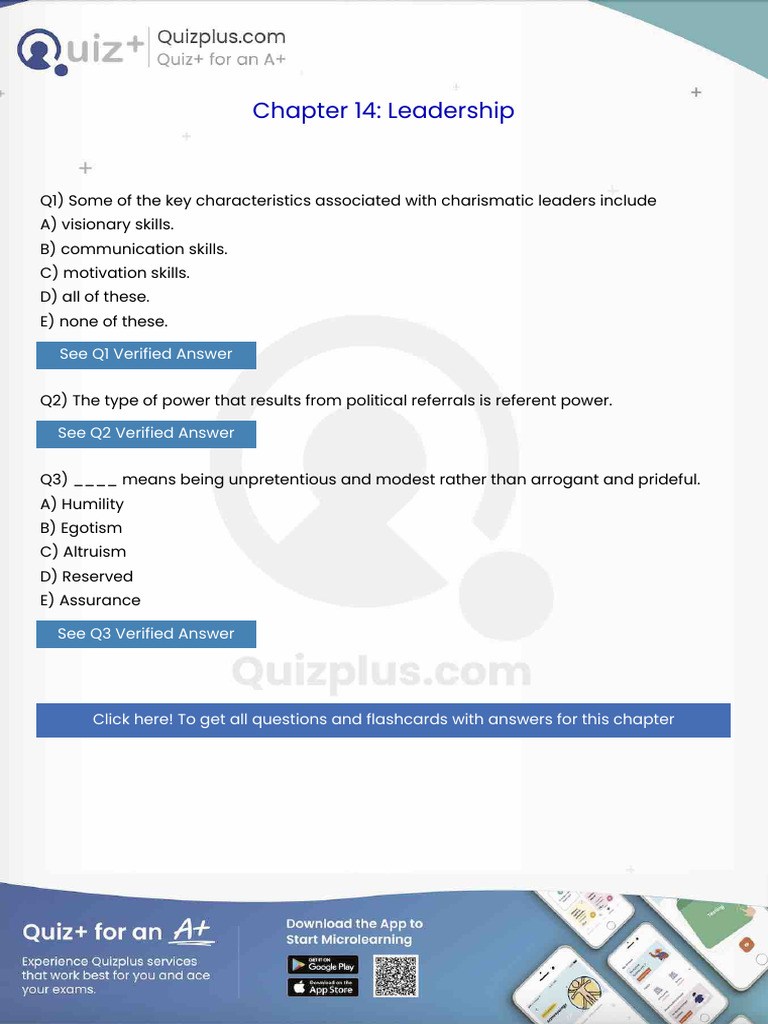 Some of the Key Characteristics Associated With Charismatic Leaders ...
