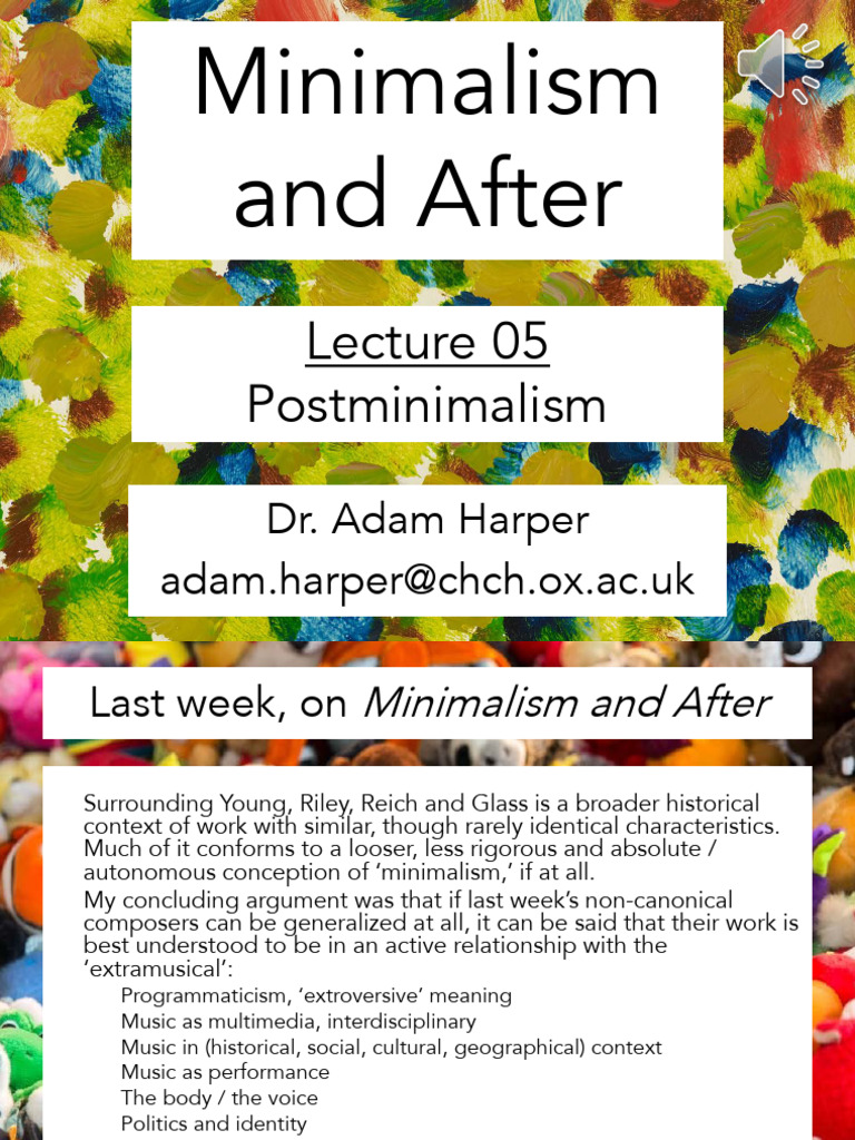 M&a Lecture 05, Postminimalism (2025b) | PDF | Psalms | Musicology
