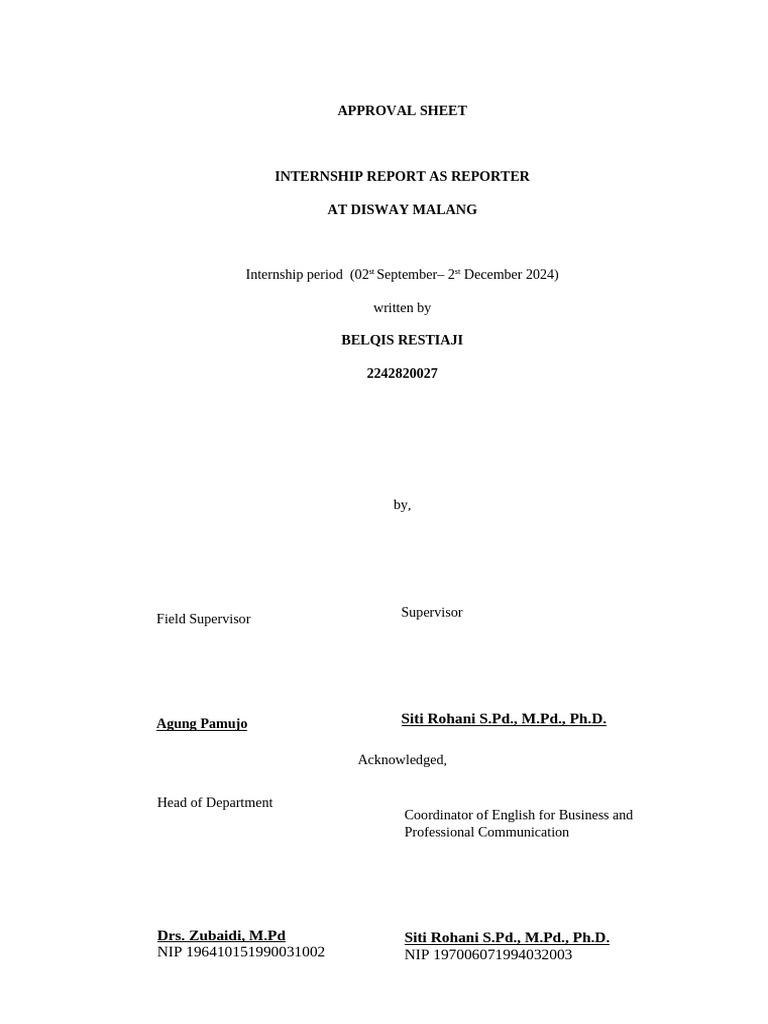 Approval Sheet | PDF