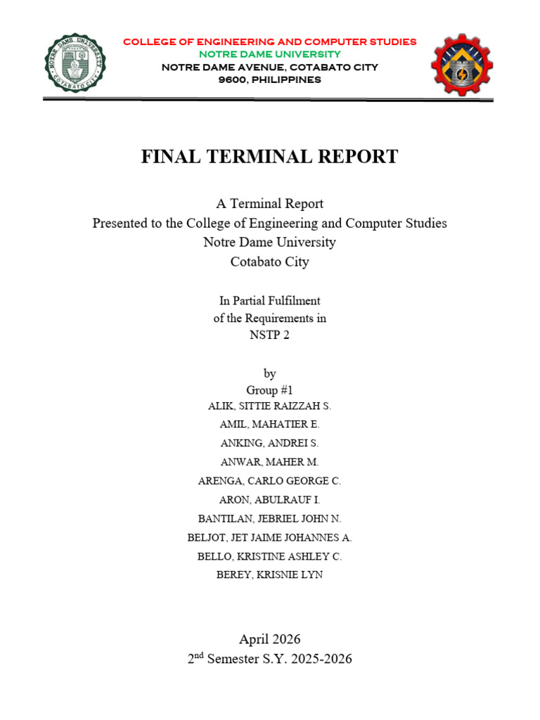TERMINAL REPORT FOR CWTS | PDF | Learning | Knowledge