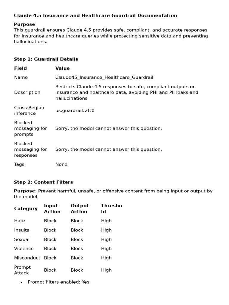 Bedrock Guardrail Setup | PDF | Computing