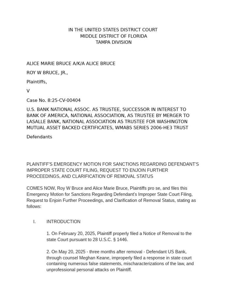 objection to keanes objection in state court | PDF | Foreclosure ...