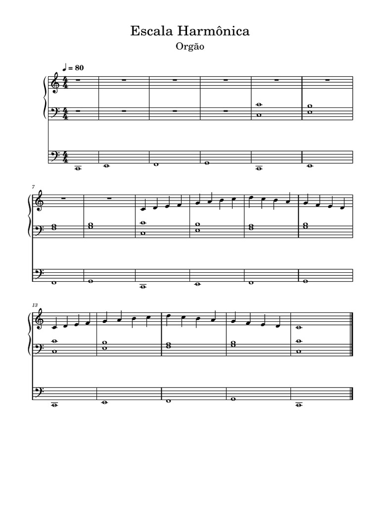 Escala Harmonica - Orgão | PDF