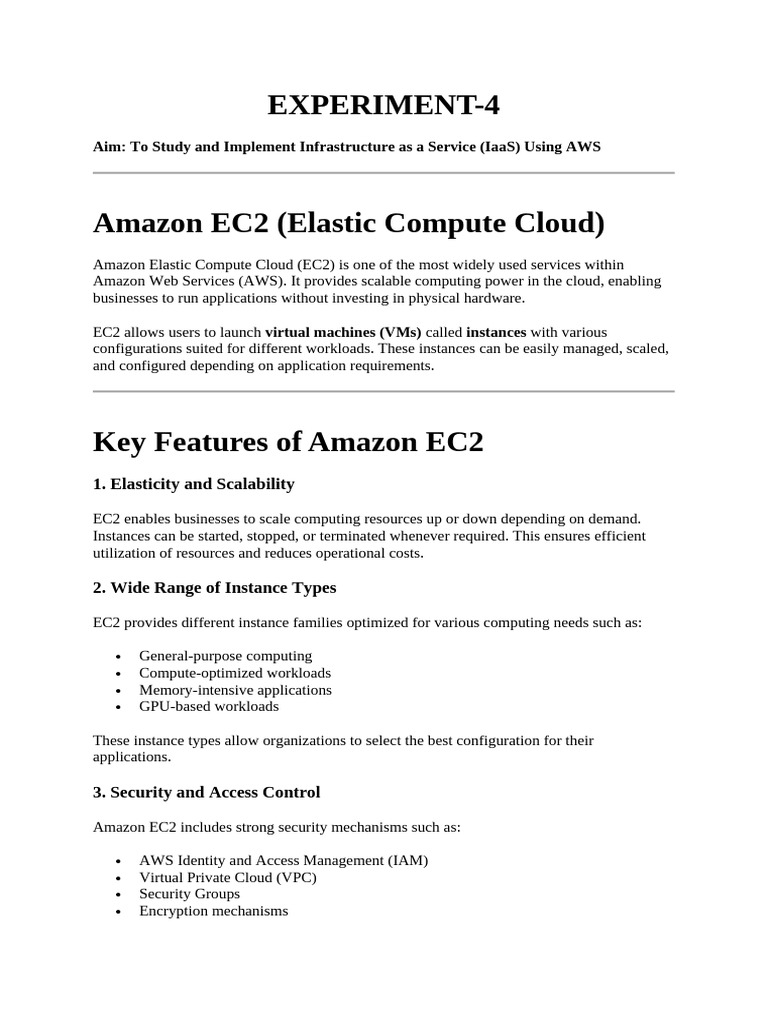 Experiment 4 | PDF | Cloud Computing | Amazon Web Services