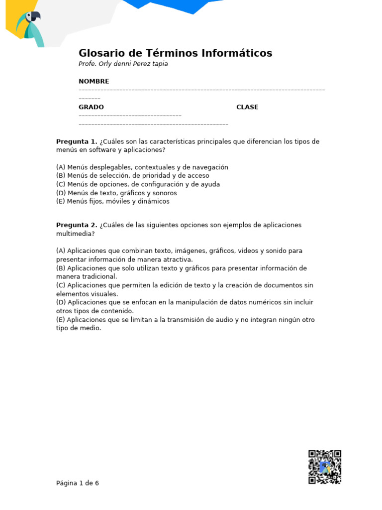 Glosario de Trminos Informticos (1) | PDF | Multimedia | Computación en ...
