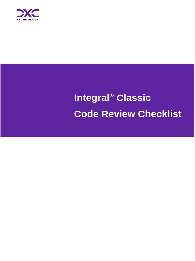Integral Code Review Checklist | PDF | Unit Testing | Databases
