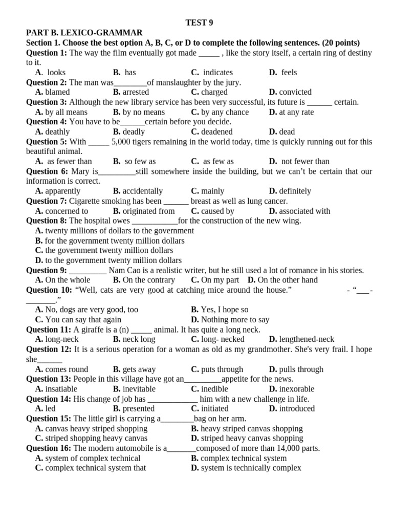 TEST-9 | PDF