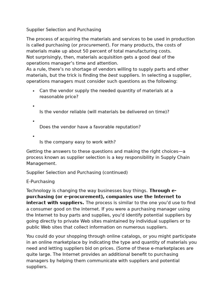 Supply Chain | PDF | Lean Manufacturing | Business