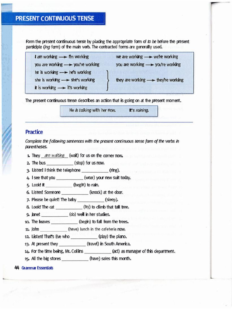 Present Continuous2 | PDF