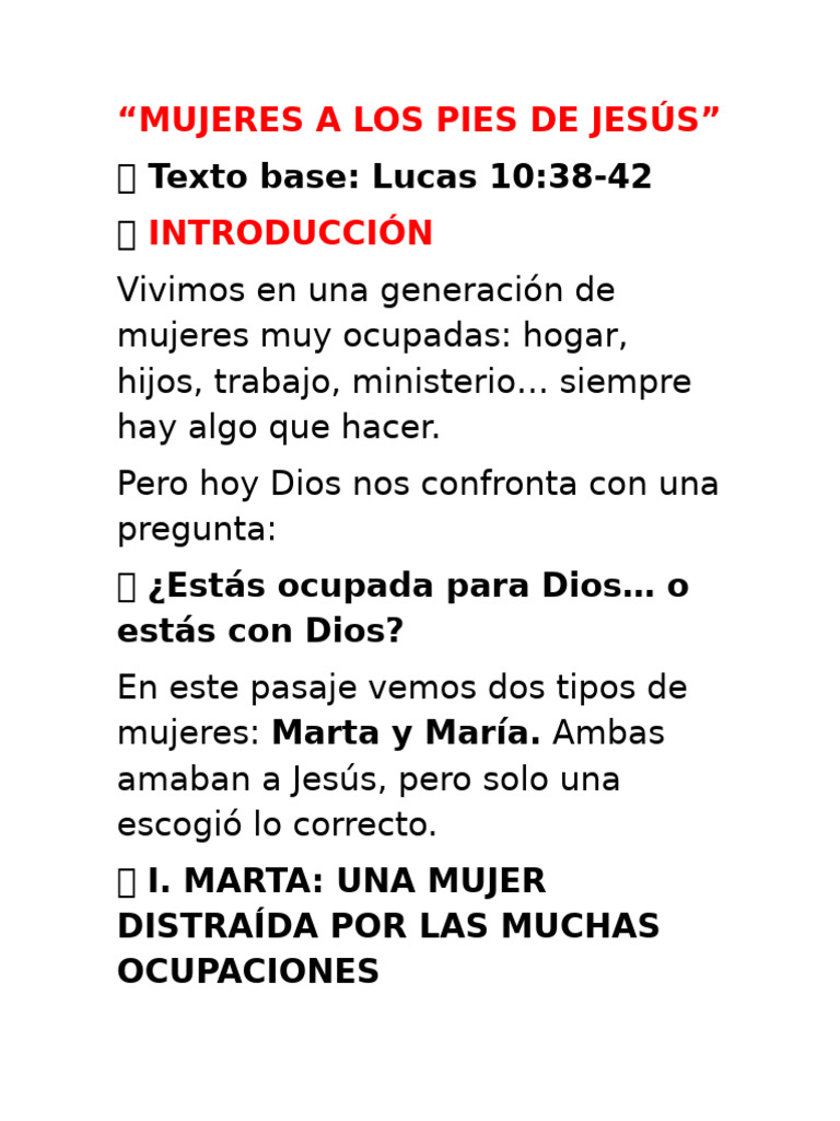 Mujeres a Los Pies de Jesús | PDF | María, madre de Jesús | Jesús