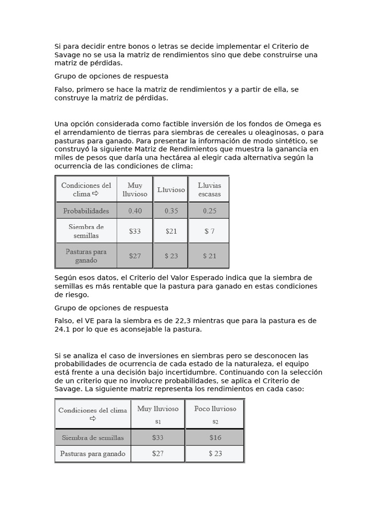 TP2 MatVI ModSim Nota 7 | PDF | Toma de decisiones | Matriz (Matemáticas)
