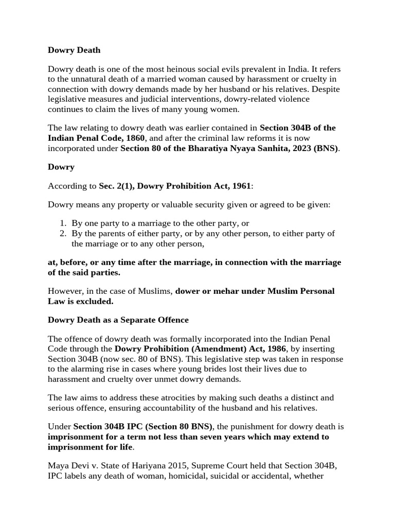 Dowry Death | PDF