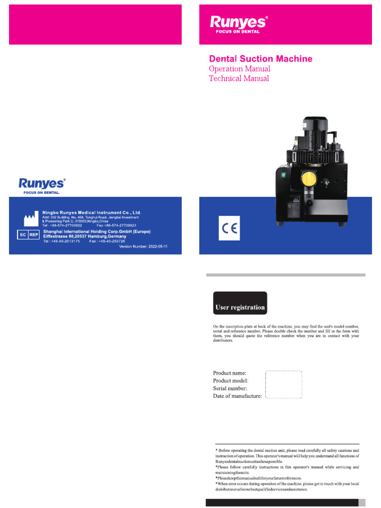 Runyes Dental Suction Machine 20220511 | PDF