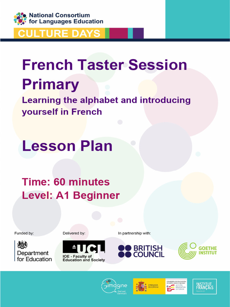 CD Taster Session French Primary Lesson Plan v1 | PDF | Linguistics ...