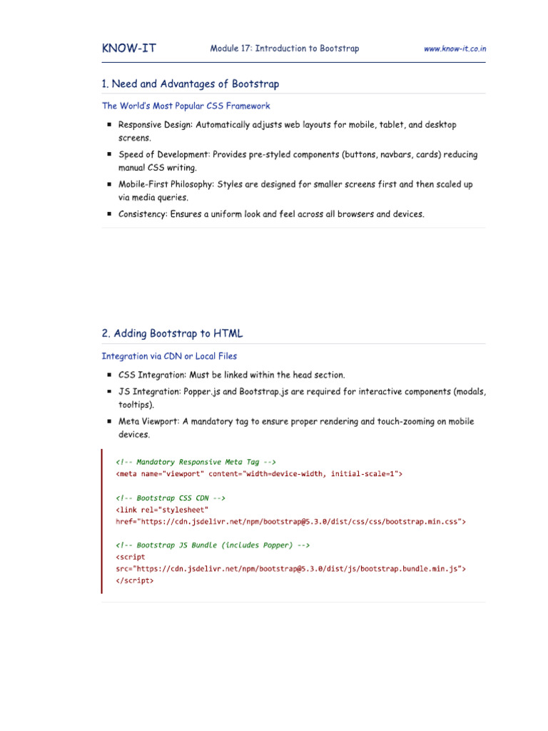 17. Introduction to Bootstrap | PDF