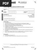 Cambridge IGCSE: Additional Mathematics 0606/22 | PDF | Area | Circle