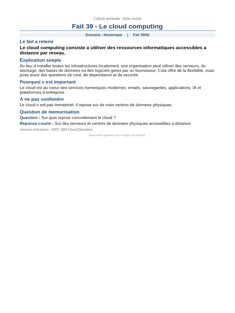 39 Le Cloud Computing | PDF
