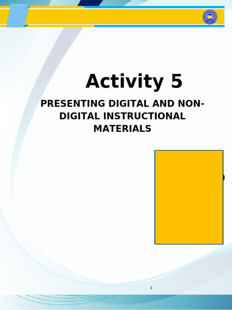 Ti Activity 5 Presenting Digital and Non Digital | PDF | Cognitive ...