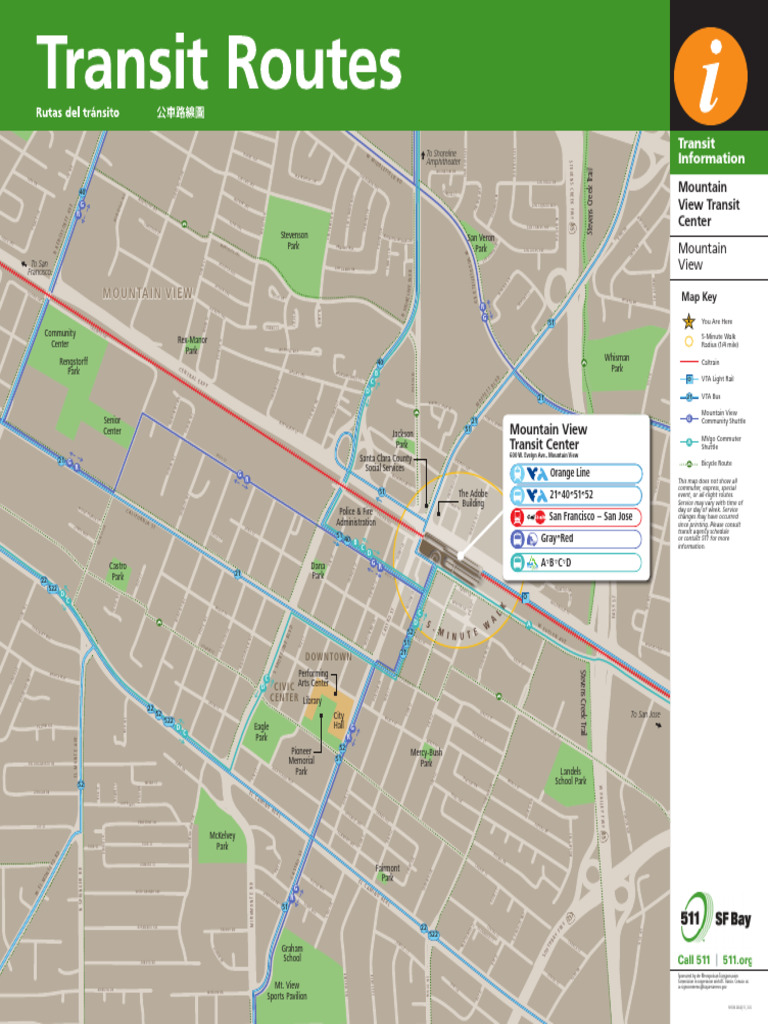 Mountain View Transit Center Map | PDF