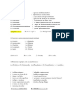 Avaliação Ciencias - 7° Ano 2°BIM