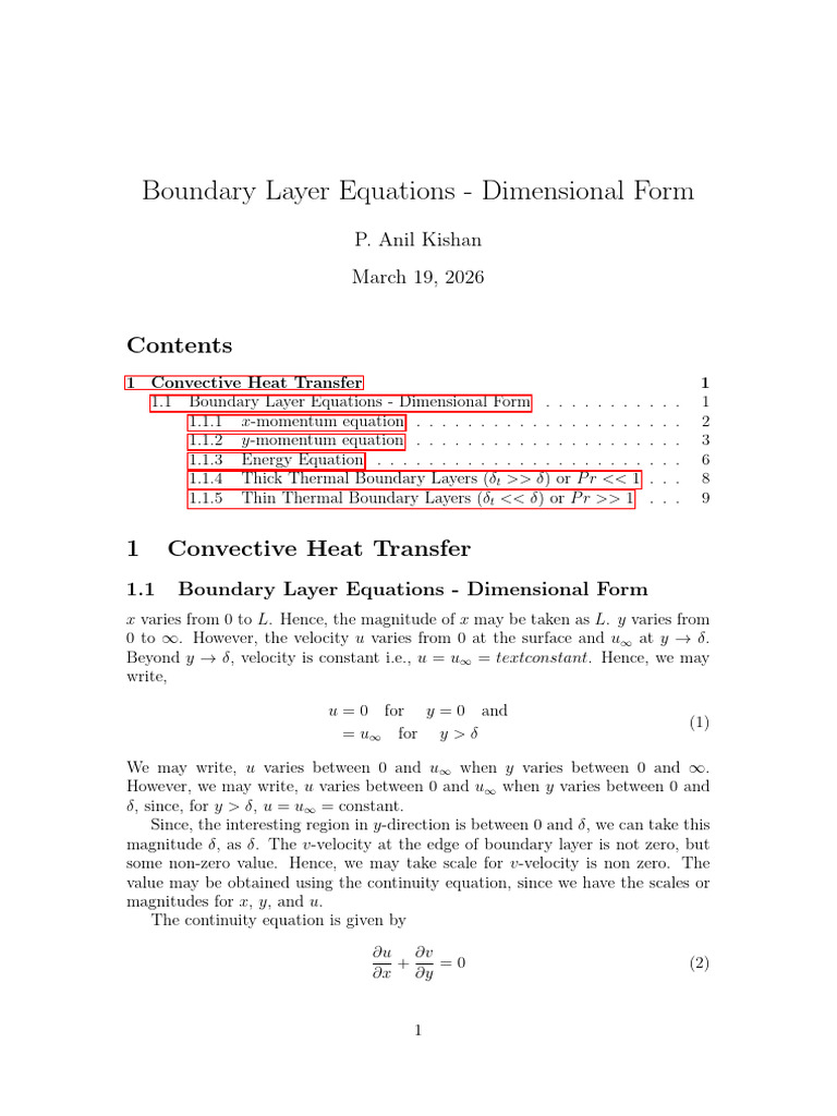 Boundary Layer Equations - Dimensional Form_2026 | PDF | Boundary Layer ...