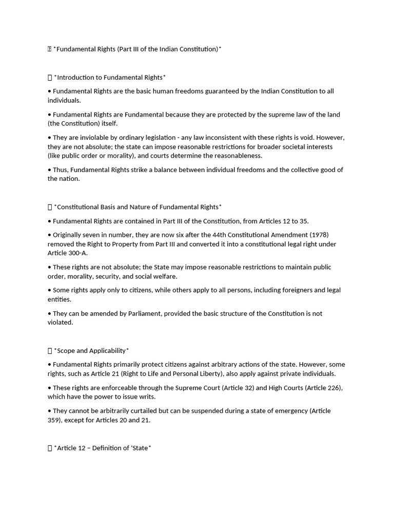 Fundamental Rights | PDF | Equal Opportunity | Government
