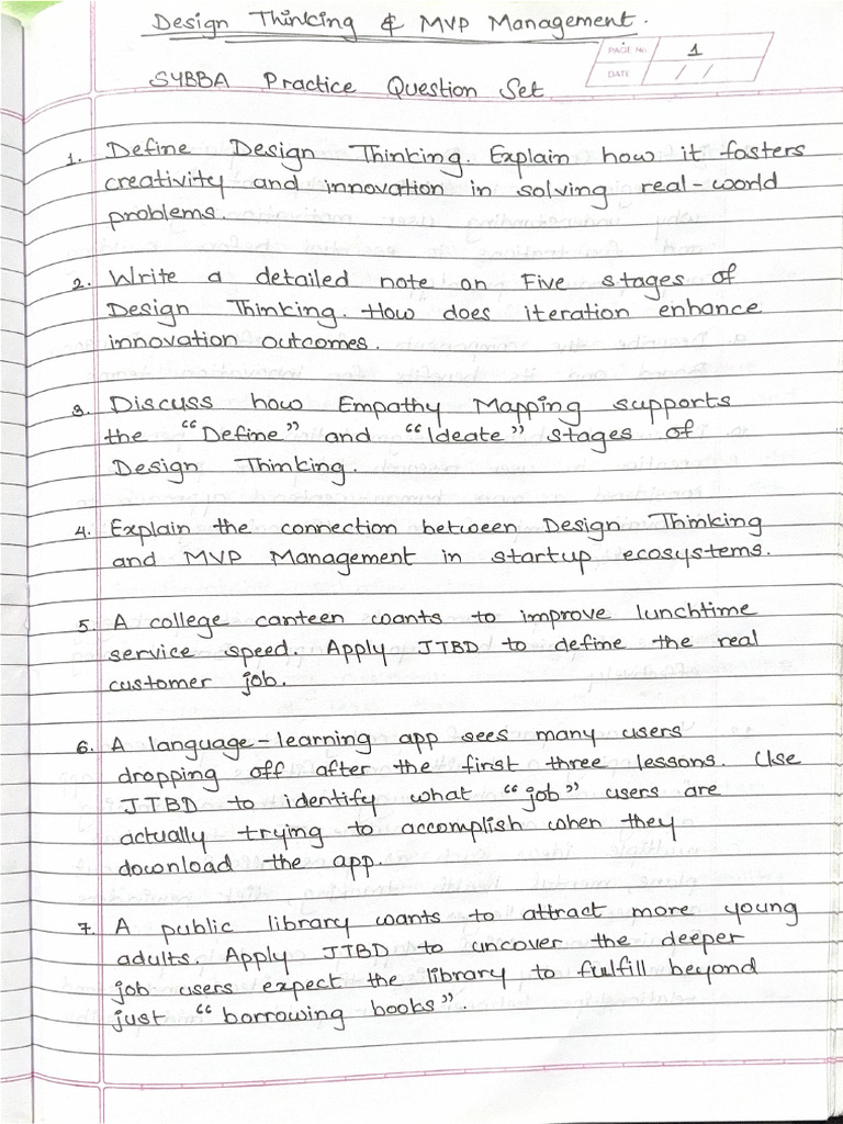 SYBBA - Practice Question Set - DTMVP - 12345 | PDF
