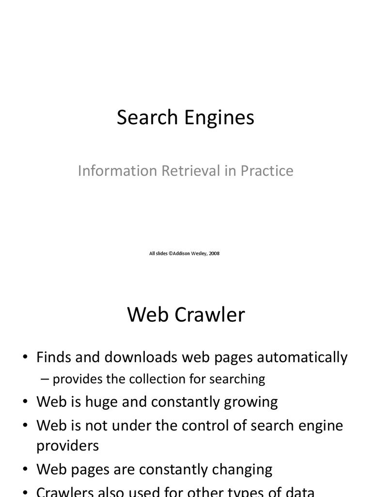 Search Engines: Information Retrieval in Practice | PDF | Character ...