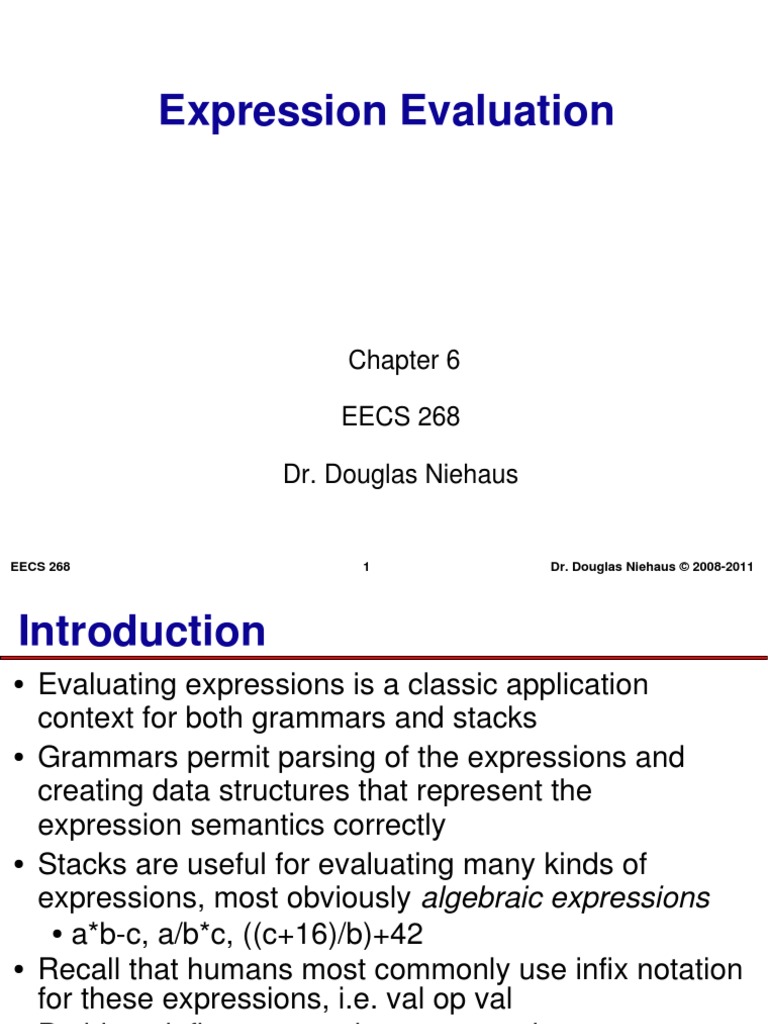 7 Expression Evaluation | PDF | Computers