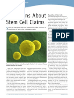 FDA Warns About Unapproved Stem Cell Claims