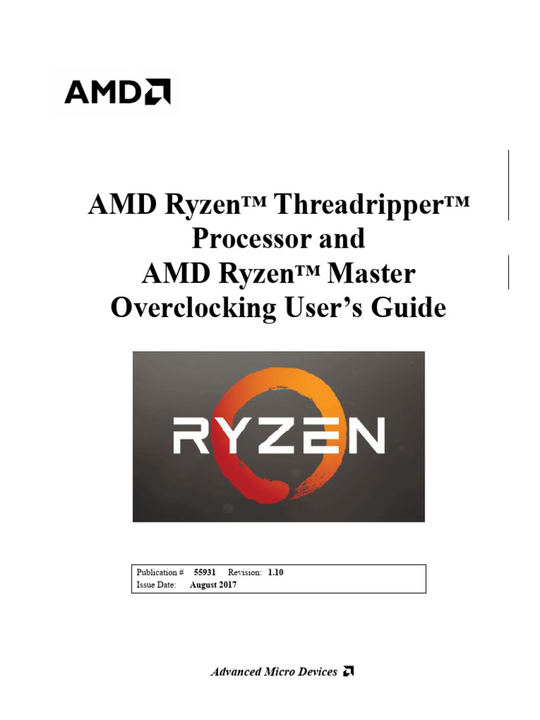 Guia AMD Ryzen Threadripper / Ryzen Master | PDF | Central Processing ...