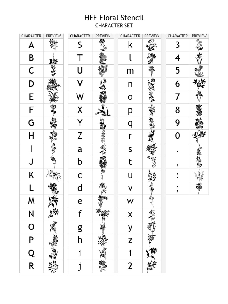 HFF Floral Stencil | PDF