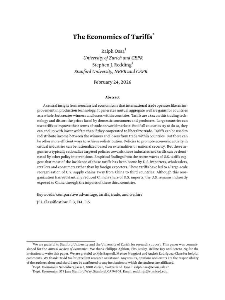 Tariffs Paper | PDF | Tariff | Taxes