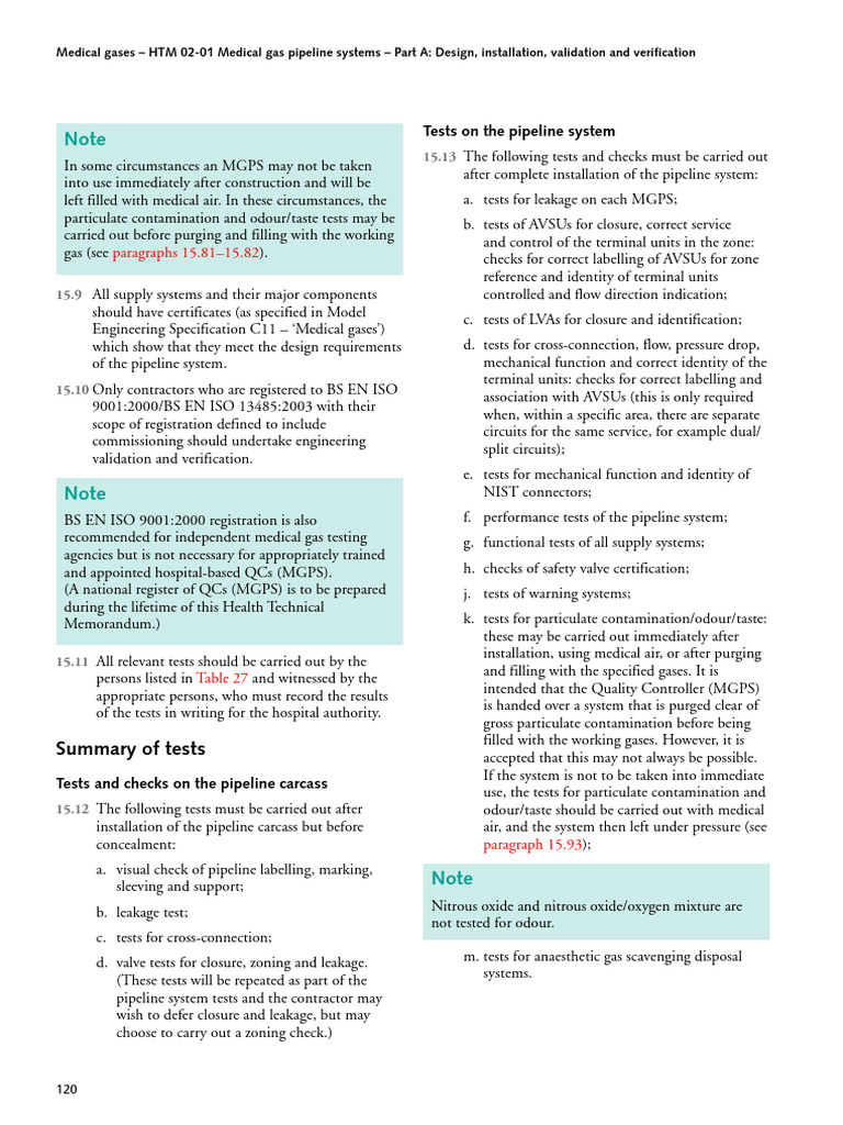Medical Gases Test | PDF | Vacuum | Oxygen