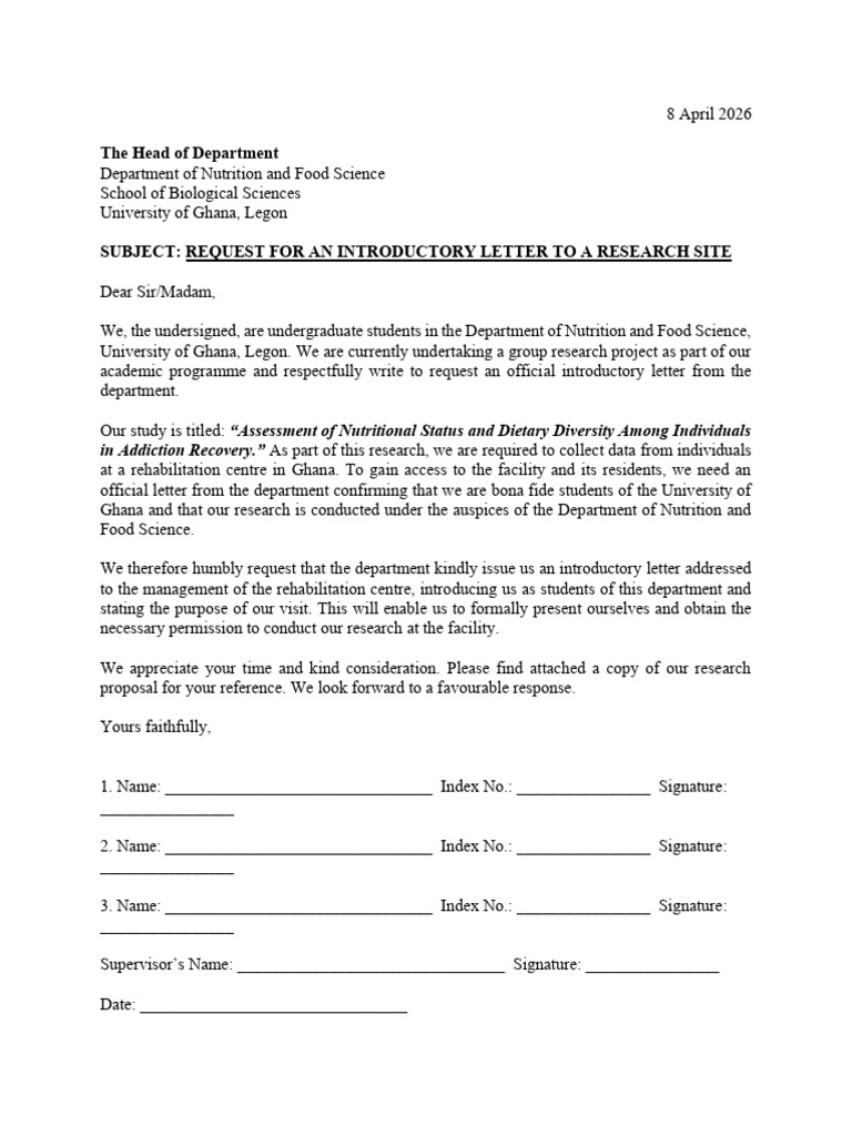 Introductory Letter Request | PDF
