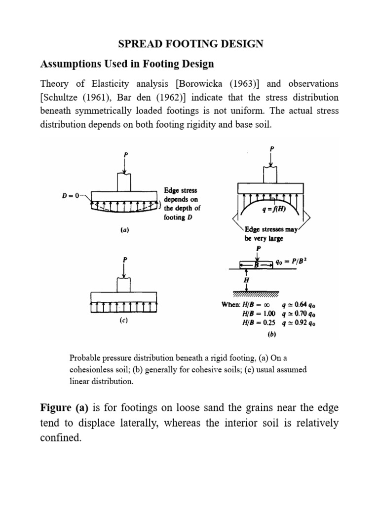 Spread Footing Design-1 | PDF | Stress (Mechanics) | Mechanical Engineering