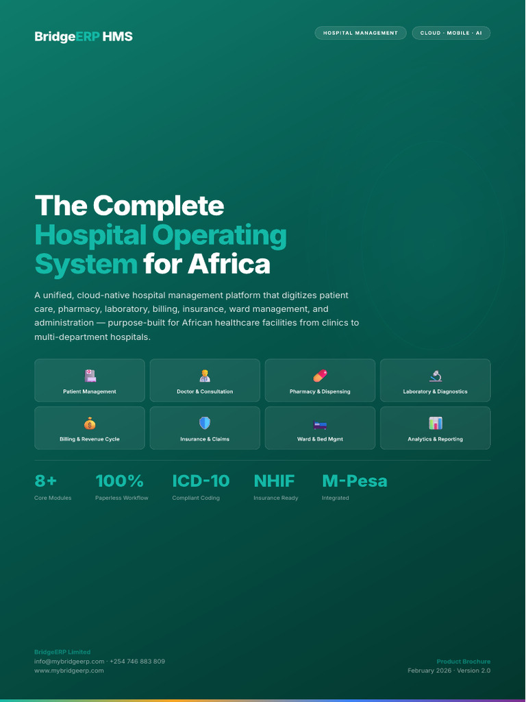 BridgeERP HMS — Hospital Management Solution | PDF | Medical ...