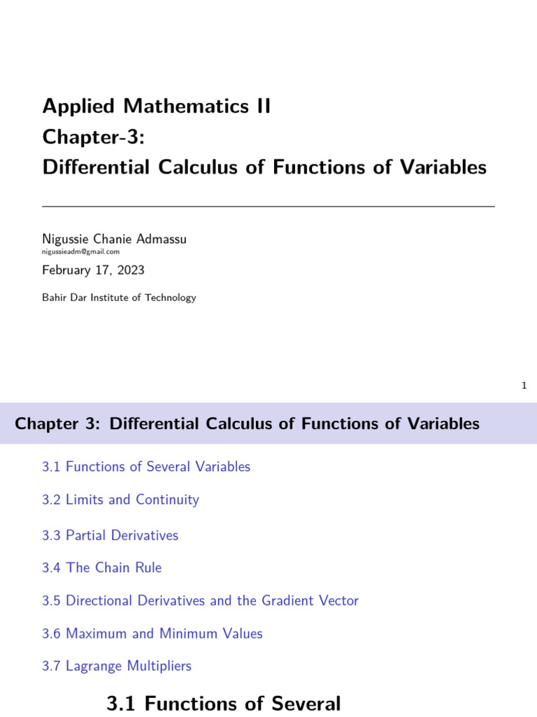 Partial Derivative | PDF | Derivative | Function (Mathematics)