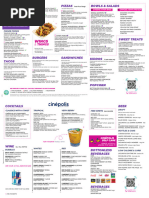 Cinépolis Food Menu & Prices 2024 | PDF | Hamburgers | Sauce