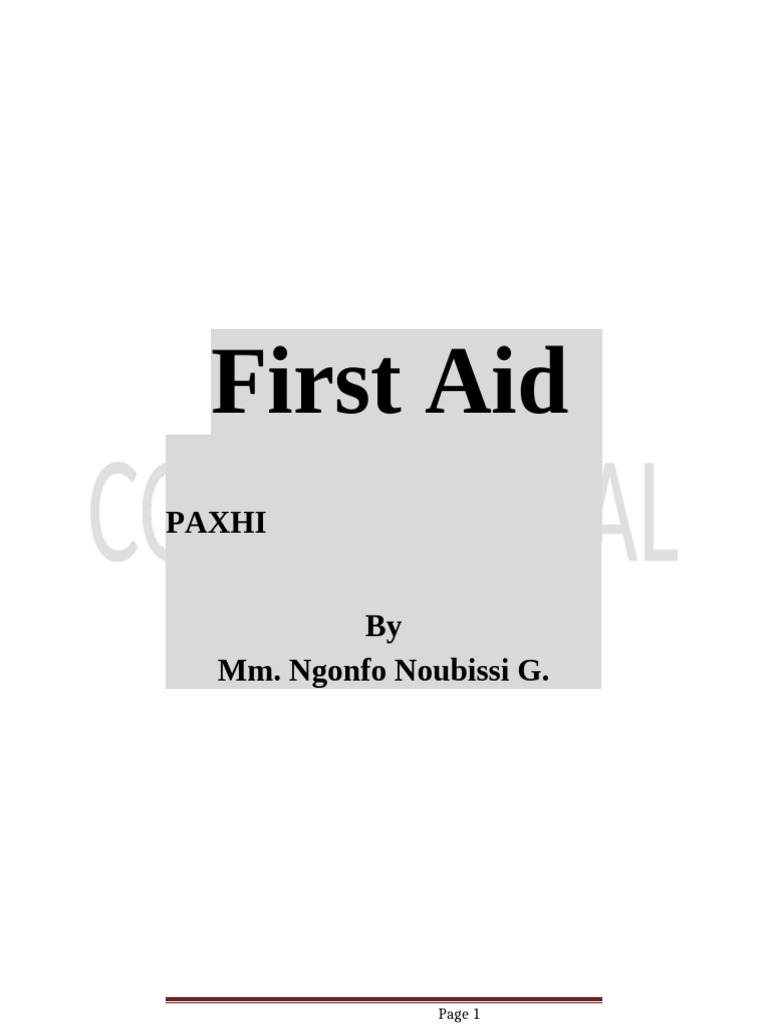 FIRST AID | PDF | First Aid | Cardiopulmonary Resuscitation