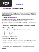 Operadores Aritméticos na Programação | PDF | Matemática | Aritmética