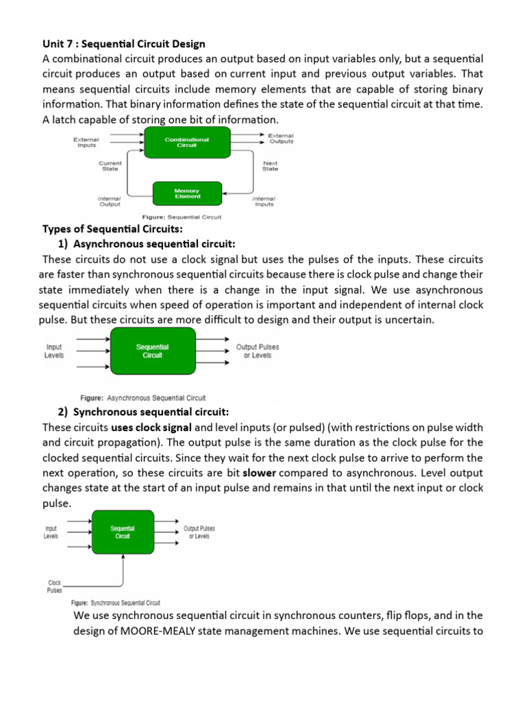 Unit 7 Sequential Circuit Design | PDF