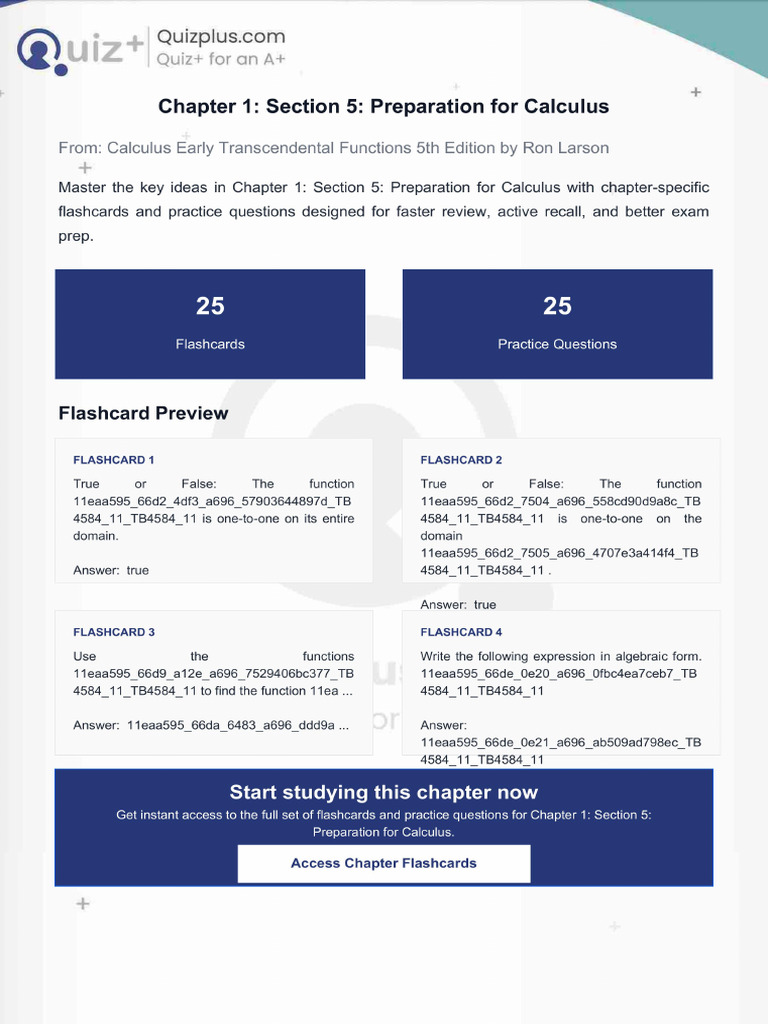 Flashcards for Chapter 1 Section 5 Preparation for Calculus | PDF